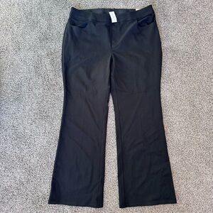 NWT Lane Bryant Black Ponte Boot Mid-Rise Pants Women's Size 20 with Pockets New